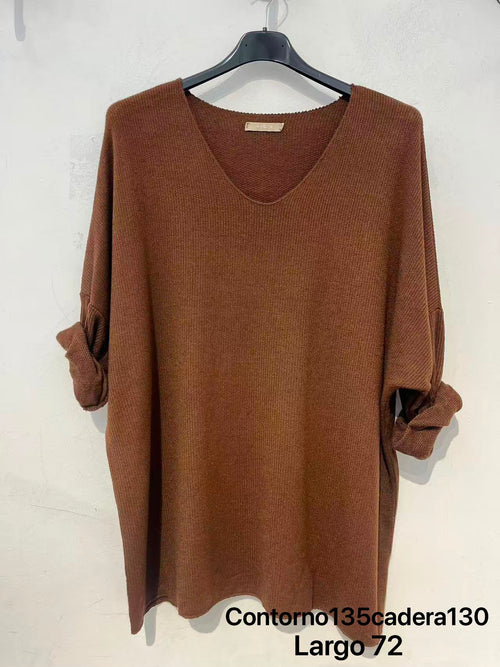 82581 Jersey De Punto con cuello De Pico