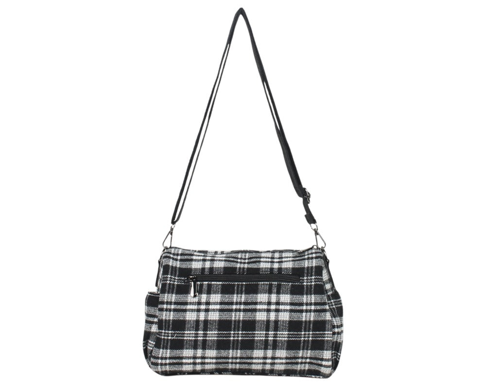 SS3681 Bandolera Estampado Cuadros