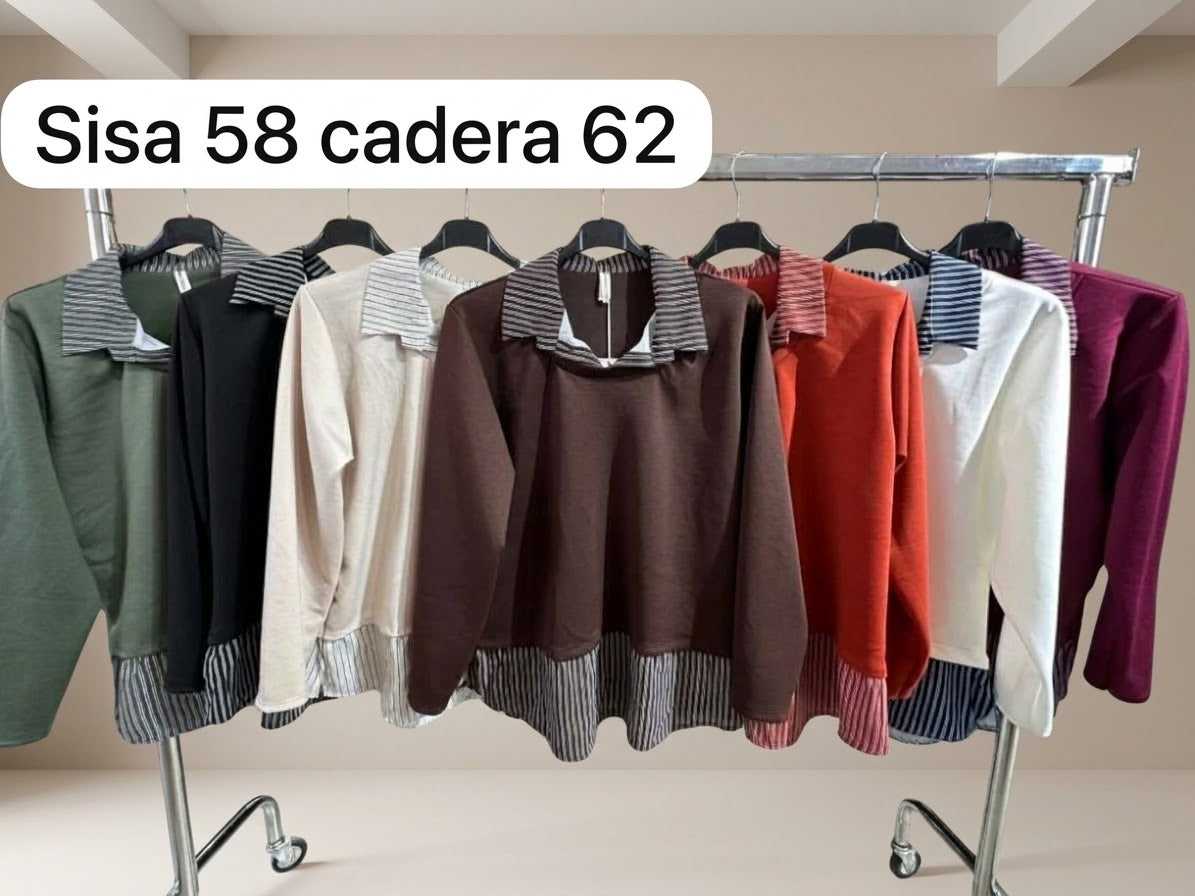SY Sudadera Cuello Camisa