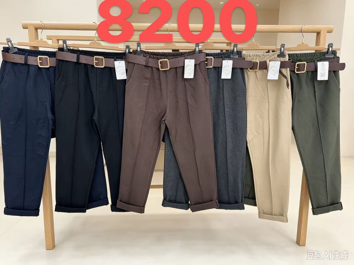 8200 Pantalón Punto Roma con Línea