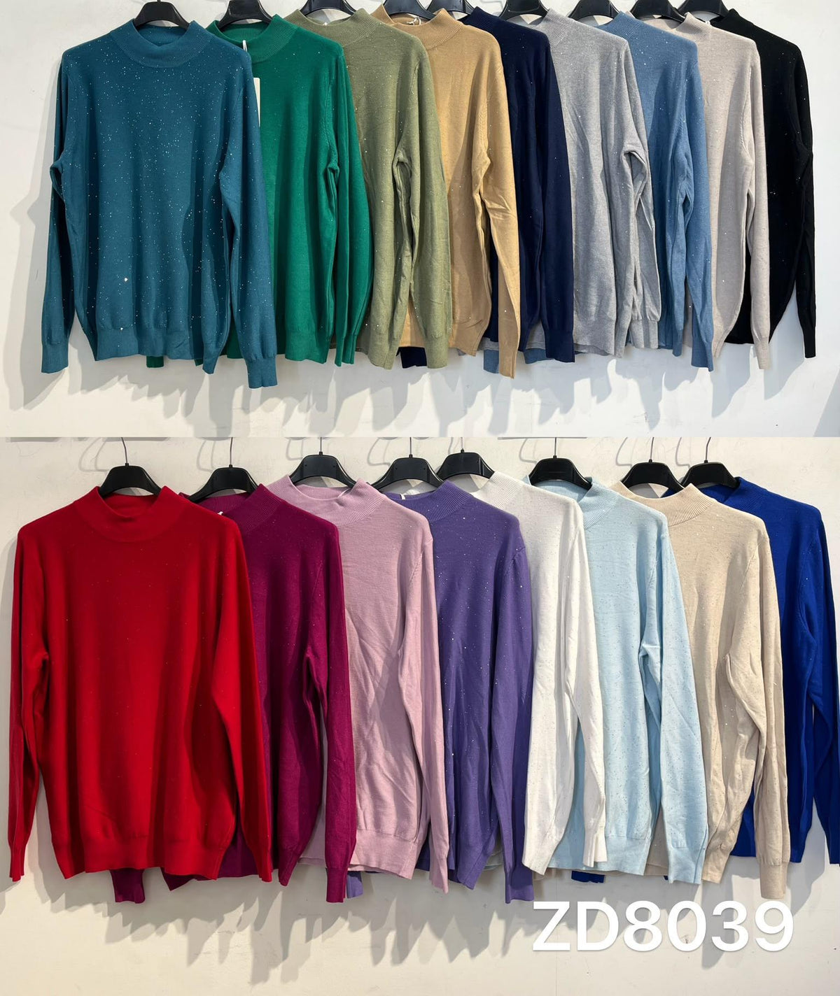 ZD8039 Jersey con cuello alto