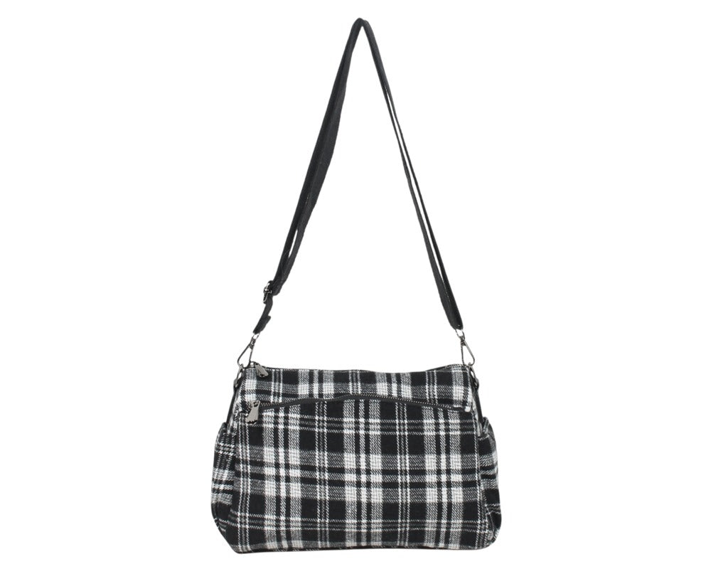 SS3681 Bandolera Estampado Cuadros