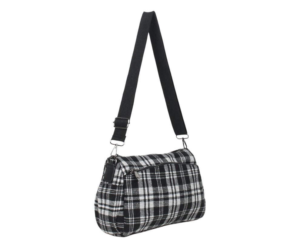 SS3681 Bandolera Estampado Cuadros